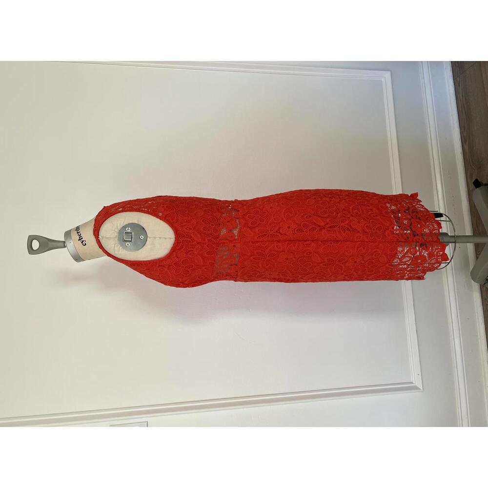 Anthropologie x Hutch - Sleeveless Orange Lace Knee-Length Dress, Size 8, NWT - Picture 6 of 11